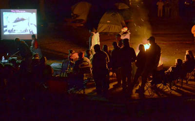 lecture by firelight