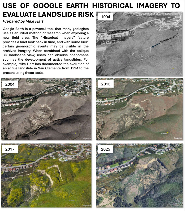 Google Earth Historical Landsllide Imagery