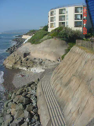 View North of Pescadero Seawall
